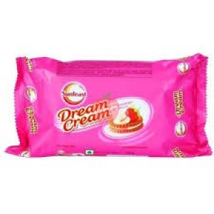 Sunfeast Dream Cream Biscuit Strawberry & Vanilla 120gm